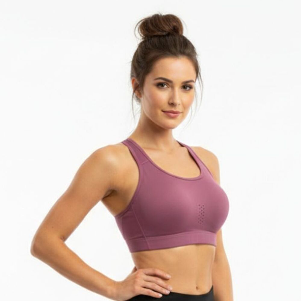 Avia Purple Moisture Wicking Moulded Cup Athletic Sport Bra XXL New